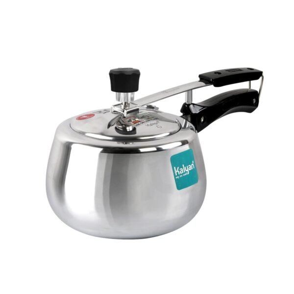 3Litres Belly Non-Induction Base Aluminium Pressure cooker (Innerlid, Blue)