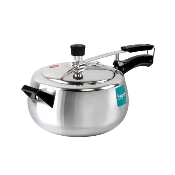 5.5Litres Belly Induction Base Aluminium Pressure cooker (Innerlid, Blue)